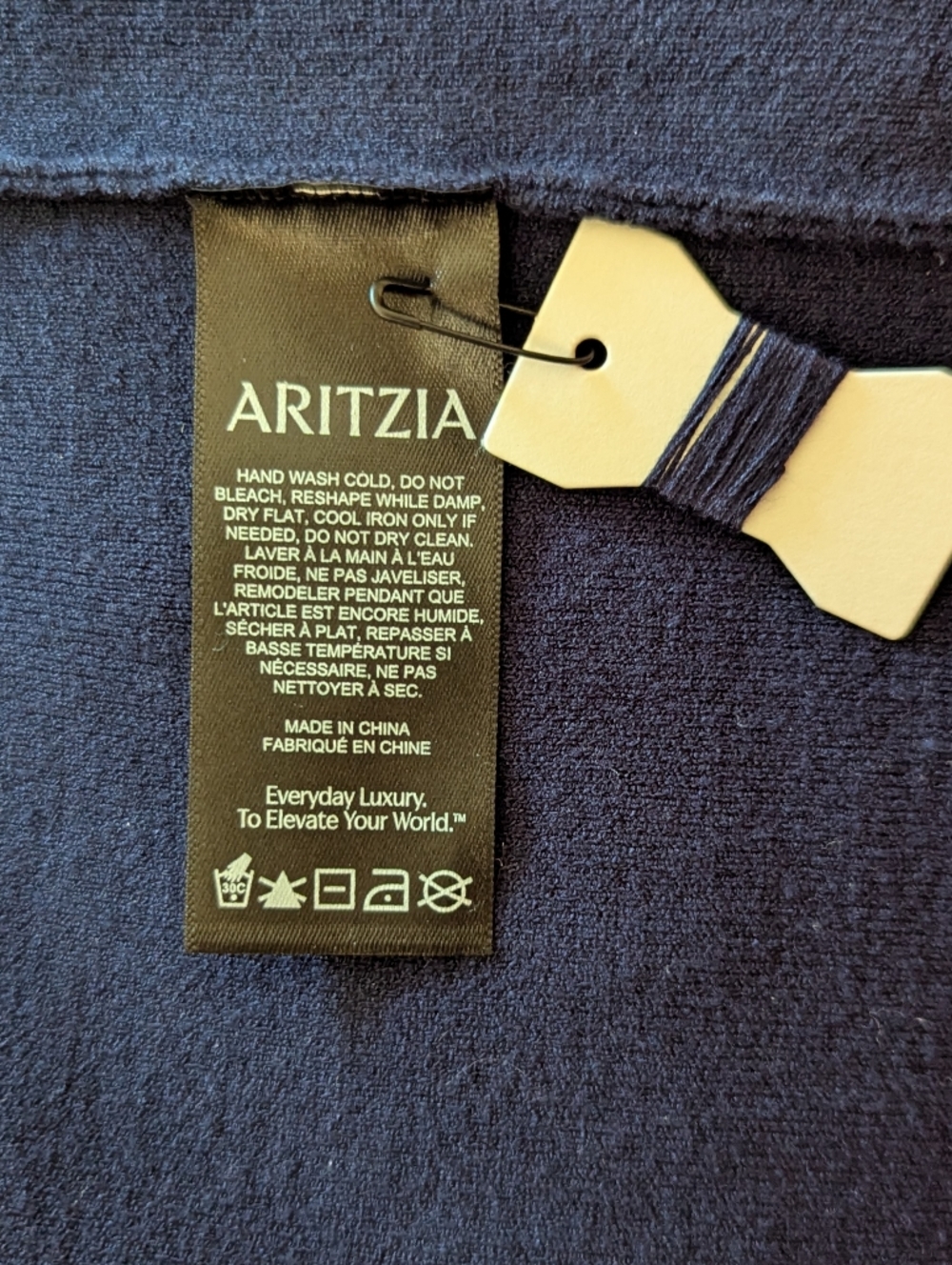 Babaton Aritzia Ty Short Indigo Belted Cardigan - Picture 6 of 8